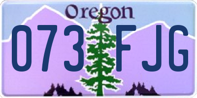 OR license plate 073FJG