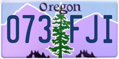 OR license plate 073FJI