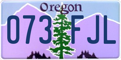 OR license plate 073FJL