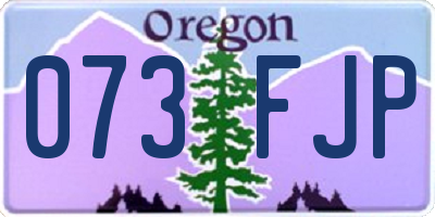 OR license plate 073FJP