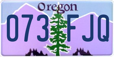 OR license plate 073FJQ