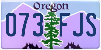 OR license plate 073FJS