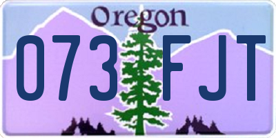 OR license plate 073FJT