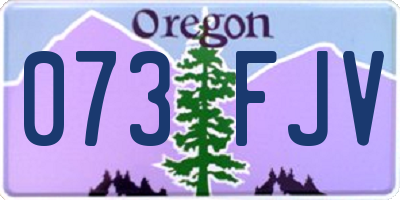 OR license plate 073FJV