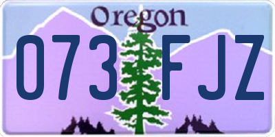 OR license plate 073FJZ