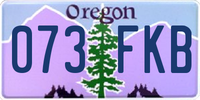 OR license plate 073FKB