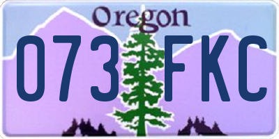 OR license plate 073FKC
