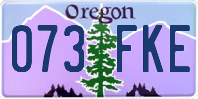 OR license plate 073FKE