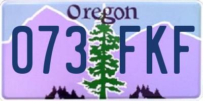 OR license plate 073FKF