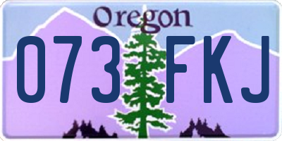 OR license plate 073FKJ