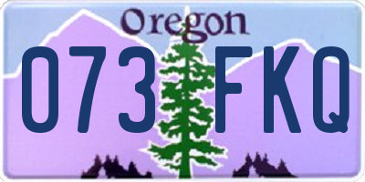 OR license plate 073FKQ