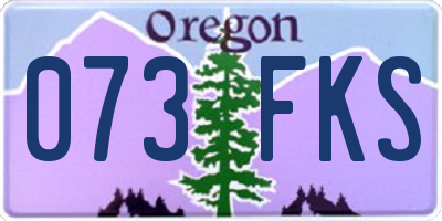 OR license plate 073FKS