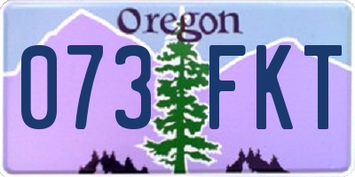 OR license plate 073FKT