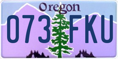 OR license plate 073FKU