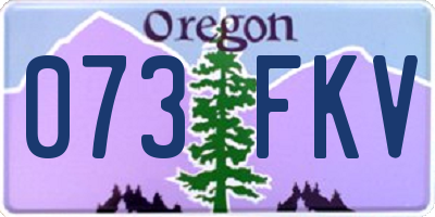 OR license plate 073FKV