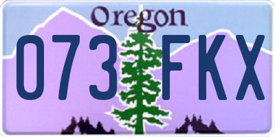 OR license plate 073FKX