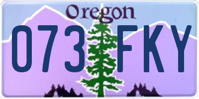 OR license plate 073FKY
