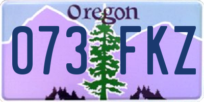 OR license plate 073FKZ