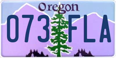OR license plate 073FLA