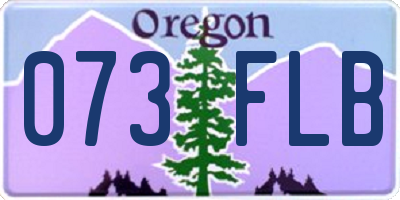 OR license plate 073FLB