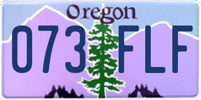 OR license plate 073FLF