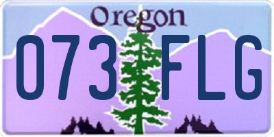 OR license plate 073FLG