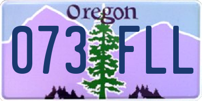 OR license plate 073FLL