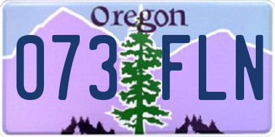 OR license plate 073FLN