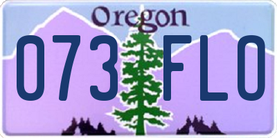 OR license plate 073FLO