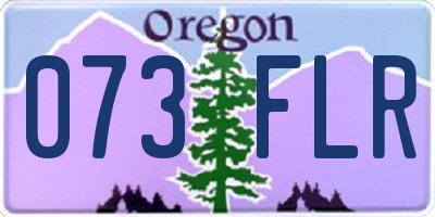 OR license plate 073FLR