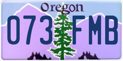 OR license plate 073FMB