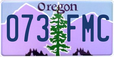 OR license plate 073FMC