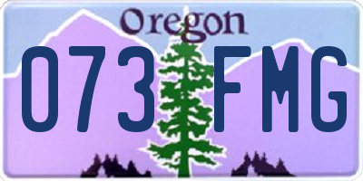 OR license plate 073FMG