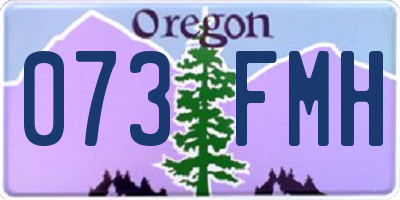 OR license plate 073FMH