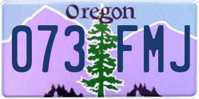 OR license plate 073FMJ