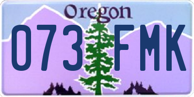 OR license plate 073FMK