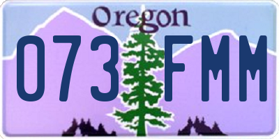 OR license plate 073FMM