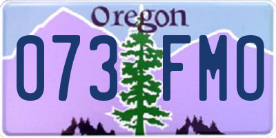 OR license plate 073FMO