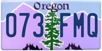 OR license plate 073FMQ