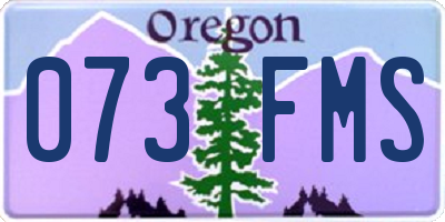 OR license plate 073FMS