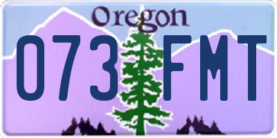 OR license plate 073FMT
