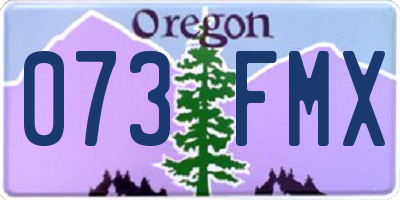 OR license plate 073FMX