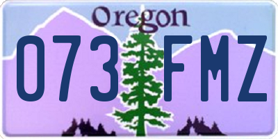 OR license plate 073FMZ