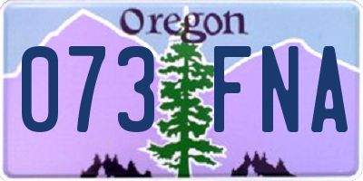 OR license plate 073FNA