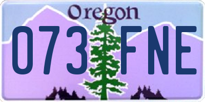 OR license plate 073FNE