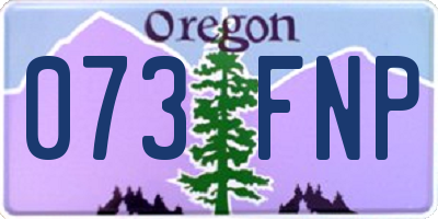 OR license plate 073FNP