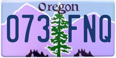 OR license plate 073FNQ
