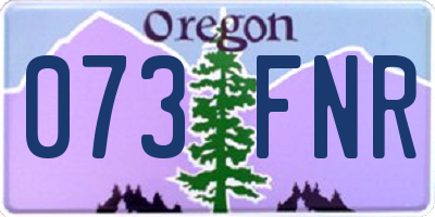 OR license plate 073FNR