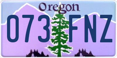 OR license plate 073FNZ