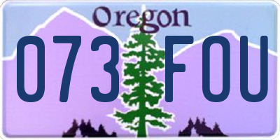 OR license plate 073FOU